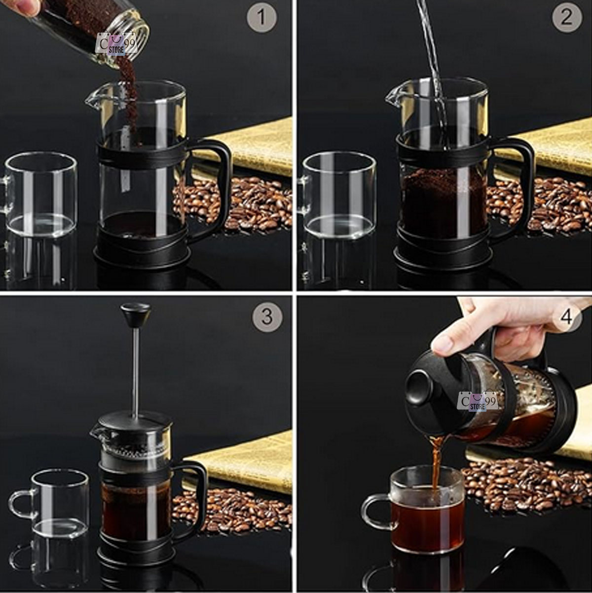 Miniatura 2 de Cafetera Francesa Expreso Manual De 350